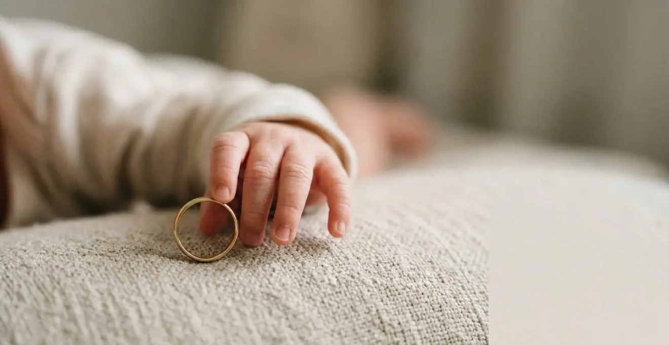 Main d'un nourrisson avec bague dorée symbolisant la question de sécurité