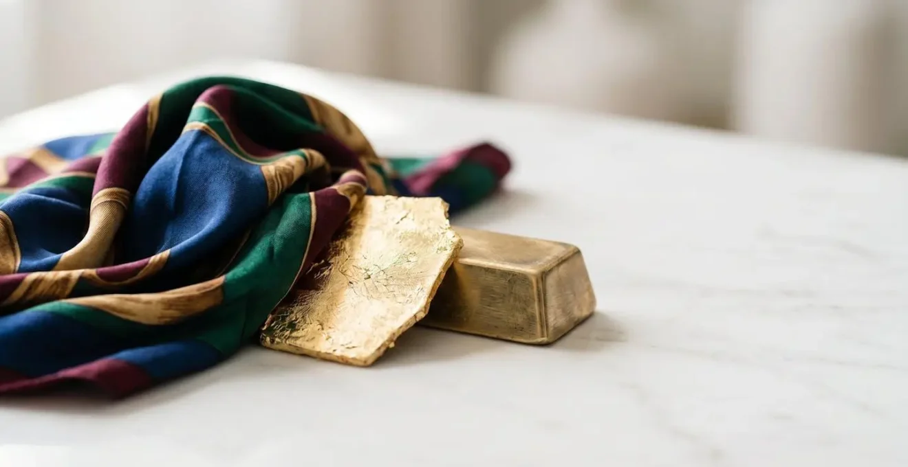 Investissement dans les foulards en soie de luxe comparé à l'or