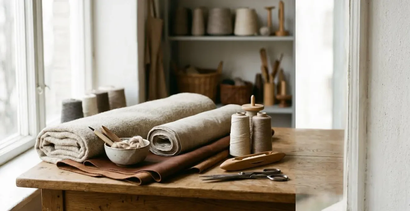 Scene mettant en valeur l'artisanat textile et la qualite des matieres durables pour un investissement responsable